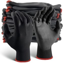 6/12/18 Stück PU-beschichtete Handschuhe, rutschfest, für mehrere Szenarien geeignet, Nylon-PU-Arbeitshandschuhe, sicher, langlebig, für Gartenarbeit, Maschinen, Autoreparatur