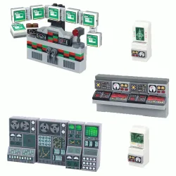 City Tech Bausteine: Computersteuerungszentrum mit Audioradar und Tastaturmodell