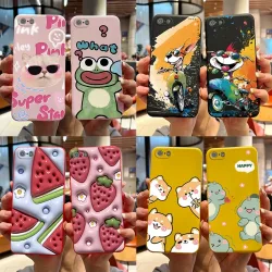 Für iPhone 5 5S Fall Nette Bär Cartoon Frosch Gemalt Soft Cover Für iPhone SE 2016 2020 2022 SE2 silikon Telefon Fall Coque Funda