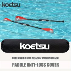 KOETSU Paddel-Auftriebshülle, schwarz, 420D PU, langlebiges Fußballmuster, EPE-Schaum, verhindert das Sinken für Kajak, Kanu, Paddleboard