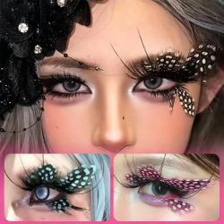 Extra lange gepunktete Wimpern, Dekoration, kreative Kunst, Make-up, DIY-Wimpern für Bühnenauftritte, Fotoshooting, Kostümzubehör