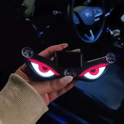 Solarbetriebene Auto-Neonleuchte Kabellose Coole DEMON EYE LED-Ambientebeleuchtung Saugnapf USB-Aufladbare Atmosphäre-Atemlampe