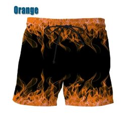 Neue Männer lässig Strand Shorts 3D Digitaldruck Flamme cool Sport kurze Hosen männliche Kinder Kleidung Badehose Eis Shorts