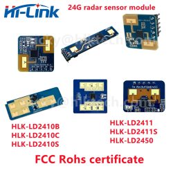 Hi-Link RoHS/FCC/CE 24G HLK-LD2410 LD2410C LD2402 LD2450 LD2401 Smart Home/Hotel Radar-Modul für Menschliche Anwesenheitserkennung