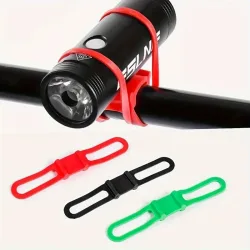 Mountainbike Silikon-Riemenhalterung, Taschenlampen- und Telefonhalter, für Lenkerbefestigung