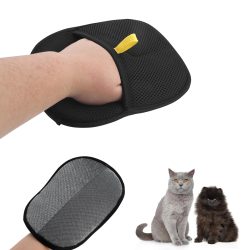 Tierhaarentfernungswerkzeug, wiederverwendbare Handschuhe zur statischen Entfernung, doppelseitige Pflegehandschuhe für Haustiere, entfernt Tierfellhaare für Teppiche