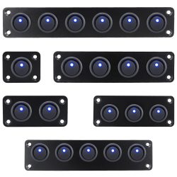 20A blaues kreisförmiges Joystick-Schaltpanel mit 3-poligem, wasserdichtem Aluminium 12V, geeignet für Autos, LKWs, Boote, Wohnmobile, Yachten usw