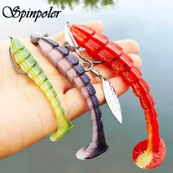 Spinpoler Breaker 7 cm 9 cm 11,5 cm Weiche Köder Angeln Köder Paddel T Schwanz Stick Wurm gesalzen Shad Swimbait Wobbler Bass Hecht Forelle
