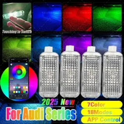 Für Audi A1 8X A3 8V 8Y A4 B8 B9 A5 8T A6 C6 C7 C8 A7 A8 D3 D4 D5 Q2 Q3 8U F3 Q5 8R FY Q7 4L 4M RGB Fußraum Lichter HD Sitz Lampe