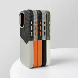 Kartenfachhalter Leinen-Leder MagSafe Handyhülle für iPhone 18Pro 16 15 14 17ProMax Magnetisches Kabelloses Laden Stoßfeste Hülle
