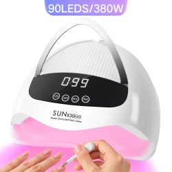 DianaBeauty 380 W professionelle UV-LED-Nagellampe mit LCD-Display, 90 LEDs Nageltrockner zum Trocknen aller Gele, Nagellack, Nagelkunstwerkzeuge