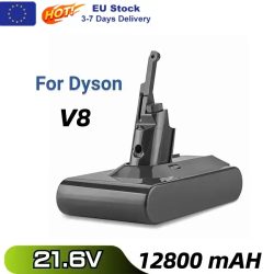 Neuer 21,6V 12800mAh Ersatzakku für Dyson V8 Absolute Kabelloser Staubsauger Handstaubsauger Dyson V8 Akku