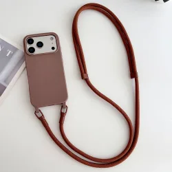 Offizielles Lanyard-Etui für iPhone 17 Pro Max 14 12 11 13 15 16 Plus 17 Air Stoßfeste Candy Crossbody Halskordel-Hülle mit weichem Band