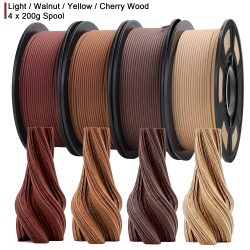 200G/1KG Holz-PLA-Filament 1,75 mm ±0,03 mm für FDM-3D-Drucker und -Stifte, hohe Qualität, blasenfrei, schneller Versand