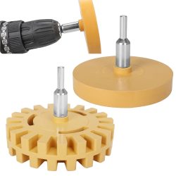SIFANG Auto-Radiergummi, Klebstoffentferner, Gummirad, glatter Bohrmaschinen-Adapter, Werkzeug zum Entfernen von Lackreparatur-Gummi-Vinyl-Aufklebern