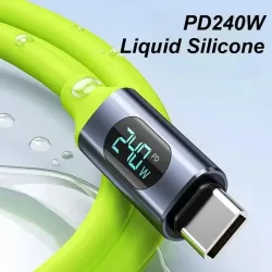 240W Typ-C-auf-Typ-C-Kabel, superschnelles Ladekabel mit LED-Anzeige, USB-auf-Typ-C-Datenkabel für iPhone, Xiaomi, Samsung