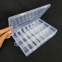 24-Fächer Farbige Tragbare Schmuck- und Werkzeugaufbewahrungsbox Behälter für Ringe, Elektronikteile, Schrauben, Perlen Organizer Plastikbox