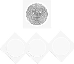 F08 M1 Classic 1K Tags RFID-Aufkleber NFC-Tags, Smart M1 ISO 14443A 13,56 MHz M1 1K MF1 selbstklebend