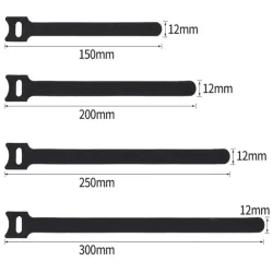 50 Stück wiederverwendbare Befestigungskabelbinder, verstellbare Kabelbinder, Nylon-Kabelmanagement-Gurte, Hakenschlaufe, Kabel-Organizer, Kabelbinder