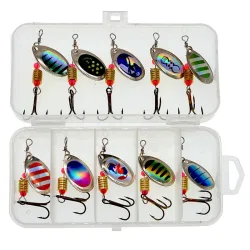 10 teile/satz Metall Löffel Spinner Angeln Locken Spoonbait Wobbler Wobbler Köder Für Bass Hecht Häkeln Süßwasser Angeln