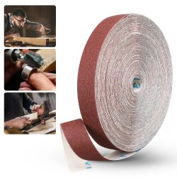1-Zoll-Schleifstoffrollen, durchgehendes Schleifpapier (2m / 5m) geeignet für Holzschleifen, Metallpolieren, Autopflege