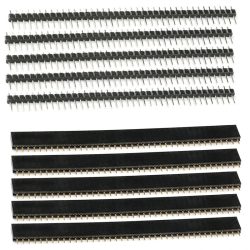 10PCS 1x40Pin 2,54mm Pitch Einreihige Weibliche PCB Buchse Bord Männlichen Pin Header Stecker Für Arduino