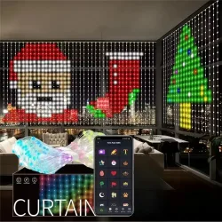 NONE, 800 LED-RGB-Vorhangleuchten mit Musik, App-Steuerung und Fernbedienung, LED-Party für Hochzeit/Valentinstag/Geburtstag