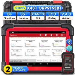 Launch X431 CRP919E BT Bidirektionaler OBD2-Scanner ECU-Code, CANFD&DoIP, Alle Systeme Auto-Diagnosegerät, FCA AutoAuth 35 Rest