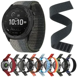 22 mm 26 mm QuickFit Nylon-Schlaufenarmband für Garmin Tactix 7 AMOLED Delta Bravo Band für Garmin Fenix 7X 6 PRO 5 3 geflochtene Uhrenarmbänder