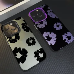 Luxuriöse D-Denim T-Tears Handyhülle für iPhone16,15,14,13,12,11, Mini, Pro, MAX Candy Matte, stoßfeste Rückseite
