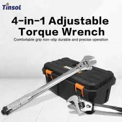 TINSOL 19-110 Nm Einstellbarer Drehmomentschlüssel Multifunktions-Drehmomentschlüssel 43mm Verstellbarer Gabelschlüssel Wartungswerkzeug