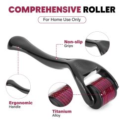 Micro Needling 540 Roller Derma Roller Professionelle Titan Dermaroller 0,2/0,25/0,3 mm Haarwuchs-Bartwachstumsbehandlung
