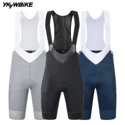 YKYWBIKE 2026 Herren Radsport-Trägerhose mit 3 Taschen, Sommer-Rennrad-Shorts, Belgien-Polsterung, MTB Fahrrad-Trägerhose, Pro-Team