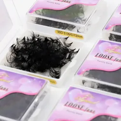 aguud, AGUUD Alle Größen 3D-40D Lose Fächer-Wimpernverlängerungen Mega-Volumen-Fächer Spitze Basis Vorgefertigter Fächer-Blumenstrauß Professionelle Make-up-Wimpern