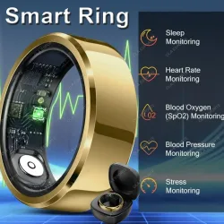 2026 Smart Ring Blutdruck Herzfrequenz Schlafüberwachung Smartring IP68 & 5ATM Wasserdicht Multi-Sport Smartring für Männer und Frauen R11C