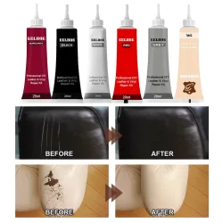 20 ml natürliche Lederfüllmasse, Reparaturpaste, Auto-Leder-Restaurierungscreme, überstreichbare Restaurierungscreme für Risse, Verbrennungen, Löcher