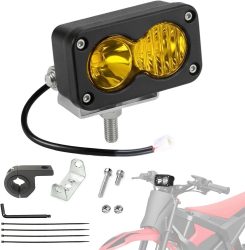 Für Yozma IN 10 Dirt Pit Bike Plug-N-Play 20W LED-Scheinwerfer Dual-Beam 6000K Spot- und Flutlicht-Kombi-Kit Motorrad-Zusatzleuchte