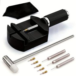 11-teiliges Werkzeugset zum Entfernen von Uhrengliedern, Uhrenarmband-Werkzeug, Armband-Kettenstift-Entferner, Reparatur-Werkzeug-Set für die Einstellung von Uhrenarmbändern, Uhr
