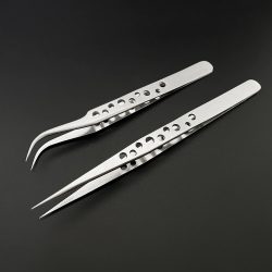 Industrielle Pinzette Elektronik Antistatische gebogene gerade Spitze Präzision Edelstahl DIY Handwerkzeuge Sets Pinzette Telefonreparatur