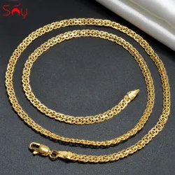 18 Karat vergoldete Gliederkette für Damen und Herren, Kreuz, 5 mm Breite, goldfarbenes Halsband, klassisch, trendig, Alltagskleidung, Hochzeit, Party, Geschenk
