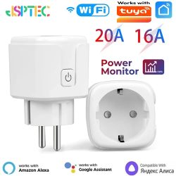 Tuya Smart Steckdose EU16A/20A Wifi Smart Plug Mit Power Überwachung Smart Leben APP Fernbedienung Unterstützung Google Assistent alexa