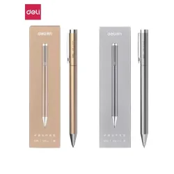 Deli Metall Zeichen Stift Stifte Gold/Silber Gel Stift 0,5mm Mine PREMEC Glatte Mine MiKuni Japan Tinte schwarz Für Xiaomi Zeichen Stift