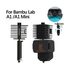 Hotend-Kit für Bambu Lab A1/A1 Mini/A2L, schnelle Hot-End-Baugruppe, 0,2/0,4/0,6/0,8 mm gehärtete Stahldüse, 3D-Druckerteil