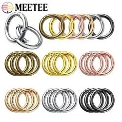 10 Stück 10?38 mm Metall-O-Ring-Federverschlüsse, zu öffnende runde Karabinerhaken, Karabinerhaken, Schlüsselanhänger, Taschen-Clips, DIY-Schmuck, Taschen, Zubehör