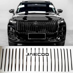 Auto Frontgrill Abdeckung Zierleiste Chrom Edelstahl Schutz Aufkleber Für JAECOO J7 2024-2026