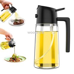 2-in-1 Küchen-Sprühölspender: Ölsprüher und Polierer oder nur Pinsel-Sprühgerät für Heißluftfritteuse, Salat, Grillen, Braten, Kochen in der Küche