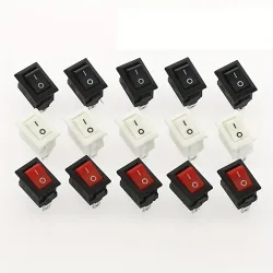10 Teile/los 2 Pin 12V Auto Boot Runde Dot Licht EIN/AUS Rocker Kippschalter Werkzeug Schwarz