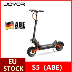JOYOR S5 Elektroroller mit ABE-Zertifizierung 500 W EScooter 48 V 13 Ah Geschwindigkeit 20 km/h 40?55 km Reichweite Doppelscheibenbremsen 10-Zoll-Reifen