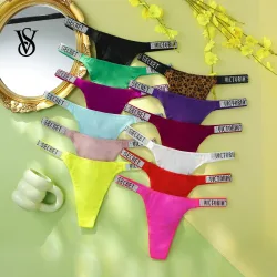VS Sexy Dessous Victoria's Secret Damen-Slips Nahtlose Spitzen-Tangas Komfortable Atmungsaktive Höschen Hochgeschnittene Unterwäsche