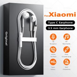 Original Typ-C Kabelgebundene Kopfhörer für Xiaomi 17 15 14 Pro Ultra 3,5mm Ohrhörer für Redmi Poco Huawei Samsung Zubehör